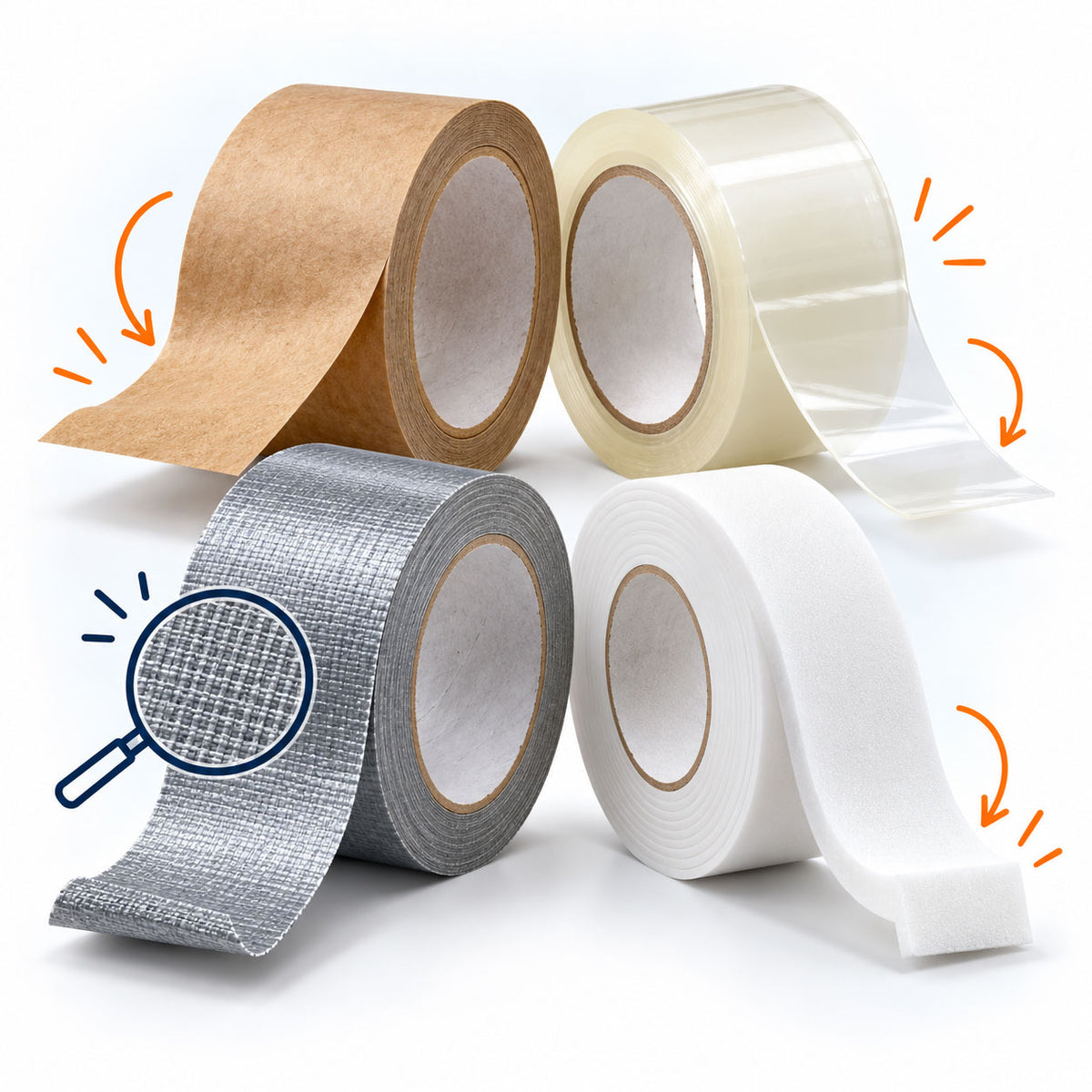 
Dragers en materialen van tape