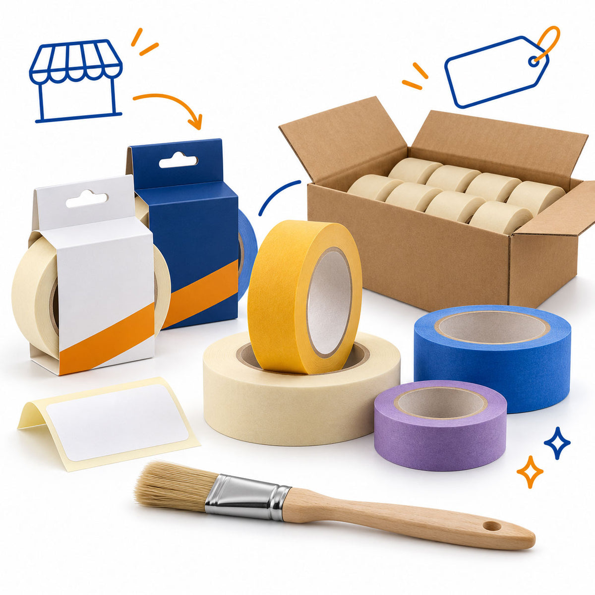 Wederverkoop masking tape