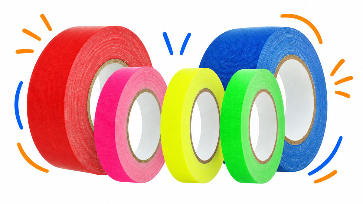 Gekleurde en fluorescerende tape